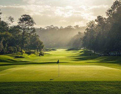 Top PGA golfers in 2025 teeing off at a major tournament, with the crowd and fairway in the background.